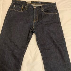 AG Adriano Goldschmied Dark Blue Straight Jeans